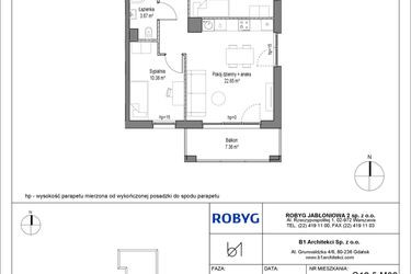 Rzut - Mieszkanie na sprzedaż 4 pokoje o powierzchni 74,01 m² - numer C12.5M02 w Lawendowe Wzgórza bud. C12