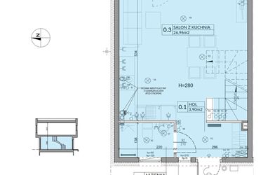Rzut - Dom na sprzedaż 4 pokoje o powierzchni 74,16 m² - numer 60 w Boska Ksawerowska 2 etap 4