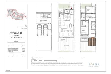 Rzut - Dom na sprzedaż 3 pokoje o powierzchni 118,75 m² - numer 59 w Soleia Living