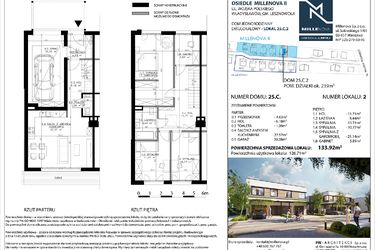 Rzut - Dom na sprzedaż 5 pokoi o powierzchni 137 m² - numer 13 w Millenova