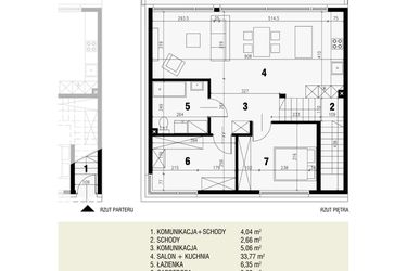 Rzut - Mieszkanie na sprzedaż 3 pokoje o powierzchni 72,97 m² - numer 9.2 w Gryczana 23