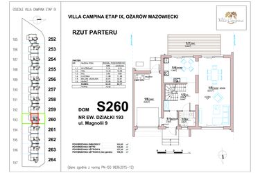 Rzut - Dom na sprzedaż 4 pokoje o powierzchni 106,5 m² - numer S260 w Villa Campina Magnolia