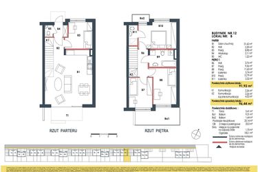 Rzut - Dom na sprzedaż 5 pokoi o powierzchni 96,64 m² - numer 12b w Waw.Re