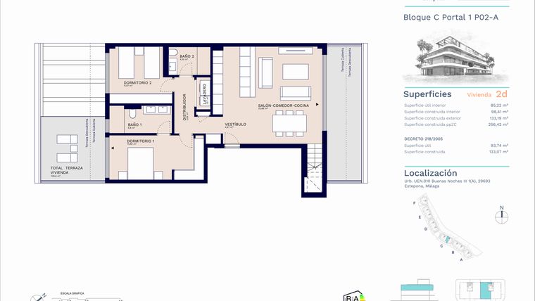 Rzut - Mieszkanie na sprzedaż 2 pokoje o powierzchni 123,3 m² - numer A11-023 w Unika I