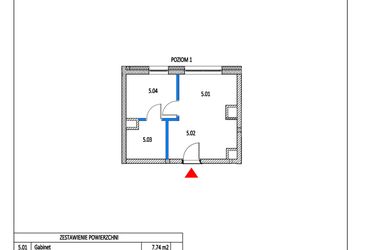 Rzut - Mieszkanie na sprzedaż 4 pokoje o powierzchni 95,31 m² - numer 85 w Garbary 68