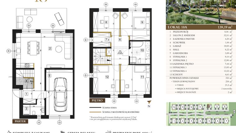 Rzut - Dom na sprzedaż 5 pokoi o powierzchni 139,19 m² - numer 10A w Lawinowa 18