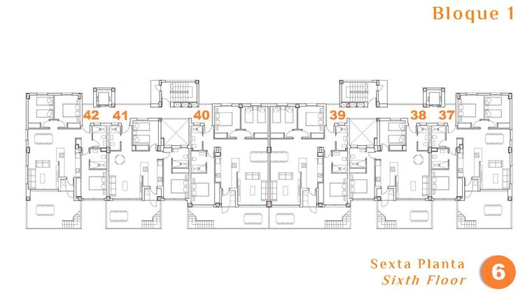 Rzut - Mieszkanie na sprzedaż 3 pokoje o powierzchni 96,85 m² - numer 37 w Mieszkania w San Miguel de Salinas - 24548026
