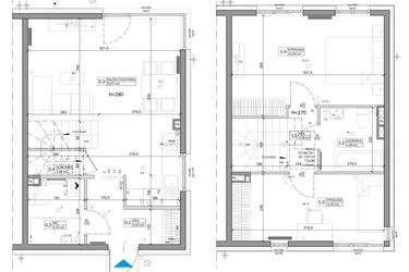 Rzut - Dom na sprzedaż 3 pokoje o powierzchni 76,58 m² - numer 7B w Zielono Mi etap VI