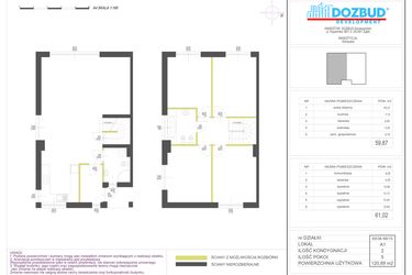 Rzut - Dom na sprzedaż 5 pokoi o powierzchni 120,89 m² - numer 66/15.A1 w Domy Góraszka etap XIV