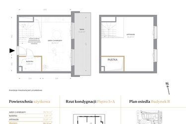 Rzut - Mieszkanie na sprzedaż 1 pokój o powierzchni 58,32 m² - numer B/35 w Królowej Jadwigi