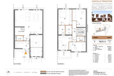 Rzut - Dom na sprzedaż 5 pokoi o powierzchni 130,78 m² - numer B.2 w Osiedle Prestige - Stare Babice