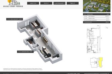 Rzut - Lokal użytkowy na sprzedaż 1 pokój o powierzchni 63,16 m² - numer C.0.1 w Dobry Poranek