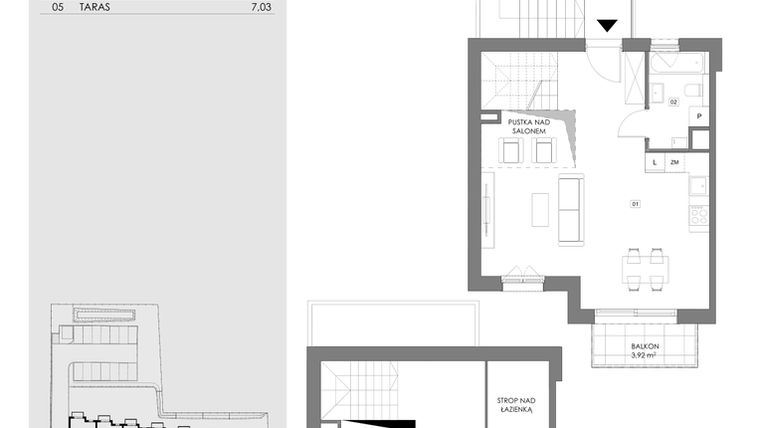 Rzut - Mieszkanie na sprzedaż 2 pokoje o powierzchni 74,2 m² - numer 14F.2 w Przystań Sobieszewo