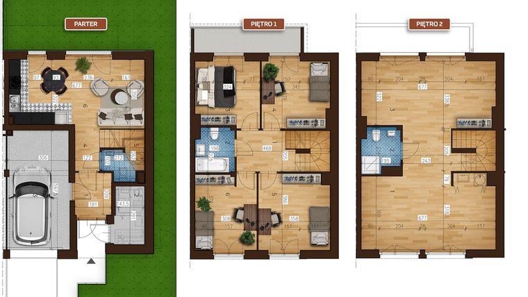 Rzut - Dom na sprzedaż 7 pokoi o powierzchni 146,06 m² - numer 23A/2 w Osiedle Albatrosów
