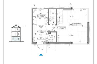 Rzut - Dom na sprzedaż 5 pokoi o powierzchni 117,97 m² - numer 1 w Wille Stolema