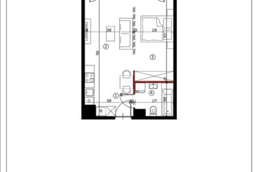 Rzut - Mieszkanie na sprzedaż 2 pokoje o powierzchni 40,42 m² - numer 49 w Andersa 3
