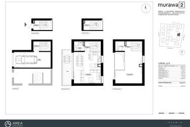 Rzut - Mieszkanie na sprzedaż 1 pokój o powierzchni 103,26 m² - numer 3/2 w Murawa 2