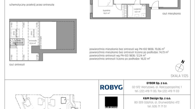 Rzut - Mieszkanie na sprzedaż 4 pokoje o powierzchni 82,3 m² - numer C3.2M02 w ROSA Residence etap II