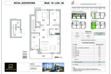 Rzut - Mieszkanie na sprzedaż 4 pokoje o powierzchni 82,26 m² - numer 38 w Nova Jeziorowa