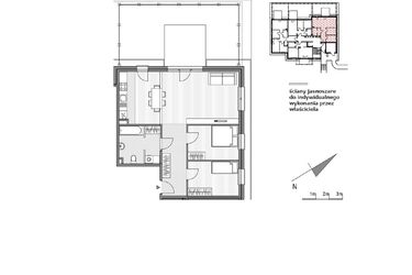 Rzut - Mieszkanie na sprzedaż 3 pokoje o powierzchni 72,73 m² - numer 1.1-4 w Stawowa