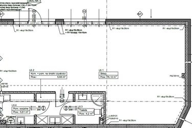 Rzut - Lokal użytkowy na sprzedaż 3 pokoje o powierzchni 91,79 m² - numer L6 w Zielone Tarasy