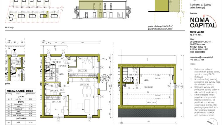 Rzut - Mieszkanie na sprzedaż 4 pokoje o powierzchni 97,34 m² - numer DI.8b w Sady Stachowo etap II