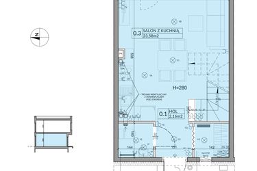 Rzut - Dom na sprzedaż 3 pokoje o powierzchni 61,95 m² - numer 42 w Boska Ksawerowska 2 etap 3