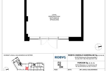 Rzut - Lokal użytkowy na sprzedaż 1 pokój o powierzchni 31,22 m² - numer OK5/E/0/LU7 FS w Osiedle Kameralne