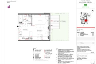 Rzut - Mieszkanie na sprzedaż 1 pokój o powierzchni 34,42 m² - numer A.5 w Karolewska 60