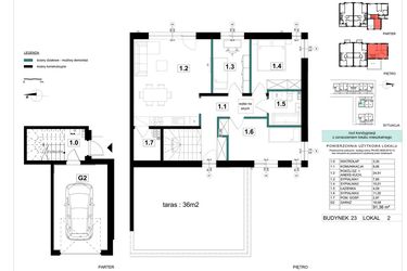 Rzut - Mieszkanie na sprzedaż 4 pokoje o powierzchni 91,36 m² - numer 23-2 w Błonie Bosco