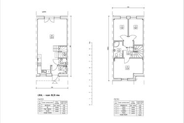 Rzut - Dom na sprzedaż 4 pokoje o powierzchni 80,3 m² - numer E6 w Iwiny Park etap IV