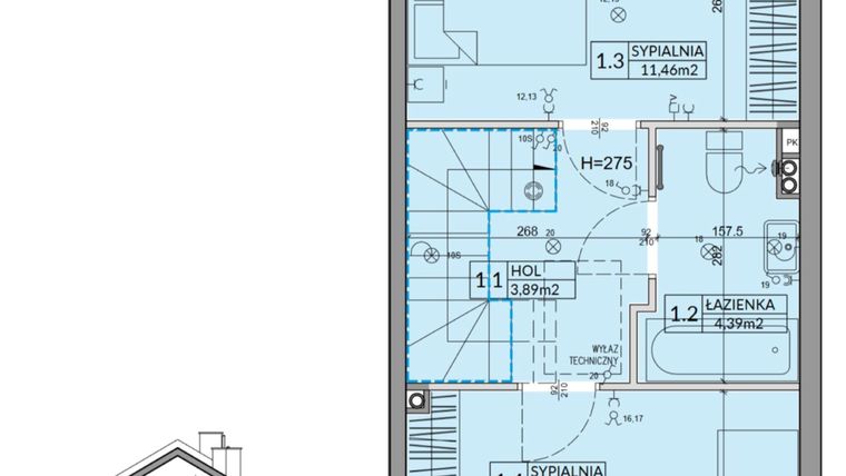 Rzut - Dom na sprzedaż 3 pokoje o powierzchni 65,67 m² - numer 30B w Nova Magdalenka 7 etap IV-VI