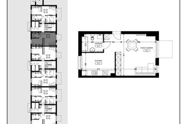 Rzut - Mieszkanie na sprzedaż 1 pokój o powierzchni 37,12 m² - numer B3-M2 w Śląska Park