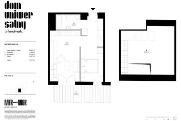Rzut - Mieszkanie na sprzedaż 3 pokoje o powierzchni 61,17 m² - numer 19 w Dom Uniwersalny