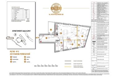 Rzut - Mieszkanie na sprzedaż 3 pokoje o powierzchni 63,34 m² - numer B1.B2.P2.M17 w Faktoria Młyn