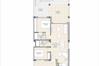 Rzut - Mieszkanie na sprzedaż 2 pokoje o powierzchni 161,08 m² - numer 0.5 w Mieszkania w Los Alcázares - 67948429