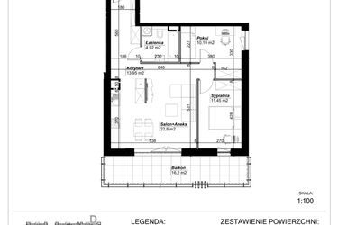 Rzut - Mieszkanie na sprzedaż 3 pokoje o powierzchni 63,31 m² - numer C.70 w Narcyzowe Wzgórza II