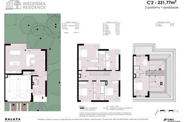 Rzut - Dom na sprzedaż 6 pokoi o powierzchni 231,77 m² - numer C'2 w Wiedeńska Residence