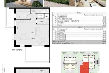 Rzut - Dom na sprzedaż 4 pokoje o powierzchni 92,75 m² - numer Chopina 52/1 w Kameralny Gruszczyn