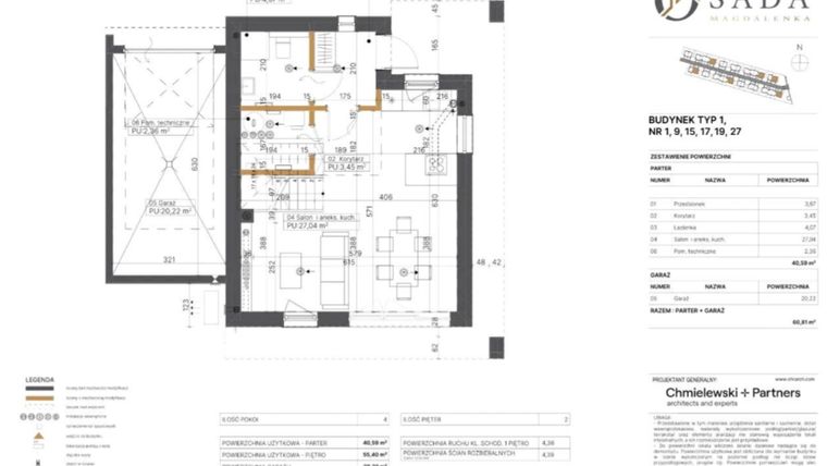 Rzut - Dom na sprzedaż 4 pokoje o powierzchni 125 m² - numer I/33 w Osada Magdalenka