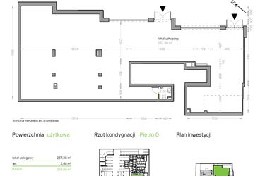 Rzut - Lokal użytkowy na sprzedaż 1 pokój o powierzchni 257,99 m² - numer P/F/U02 w Bochenka Vita