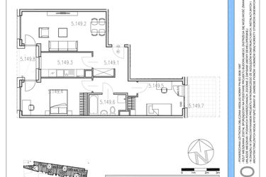 Rzut - Mieszkanie na sprzedaż 3 pokoje o powierzchni 67,04 m² - numer M149 w Osiedle Piltza etap X