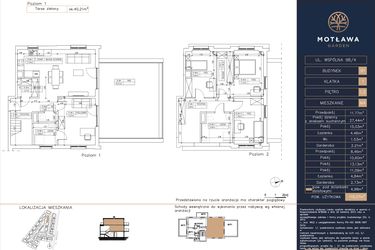 Rzut - Mieszkanie na sprzedaż 5 pokoi o powierzchni 119,27 m² - numer B1.M4 w Motława Garden
