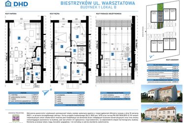 Rzut - Dom na sprzedaż 4 pokoje o powierzchni 145,26 m² - numer 1B w Domy w Biestrzykowie