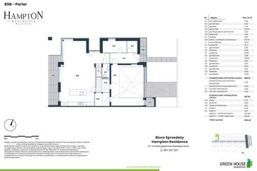 Rzut - Dom na sprzedaż 5 pokoi o powierzchni 268,31 m² - numer HB5B w Hampton Residence Wilanów