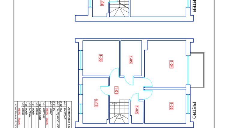 Rzut - Dom na sprzedaż 8 pokoi o powierzchni 127 m² - numer D w Segmenty Gałczyńskiego