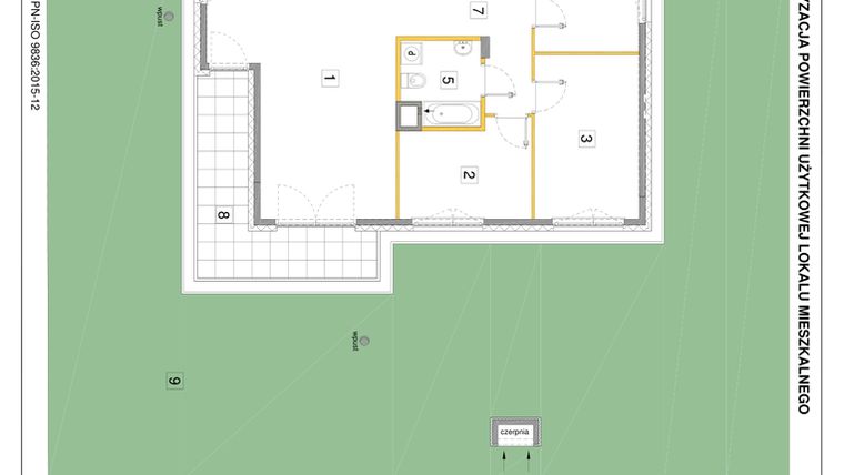 Rzut - Mieszkanie na sprzedaż 4 pokoje o powierzchni 90,49 m² - numer B.01 w Puenta