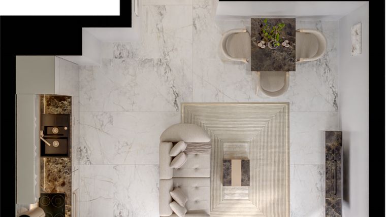 Rzut - Mieszkanie na sprzedaż 1 pokój o powierzchni 31,34 m² - numer B10/6/173 w GEMINI G-7