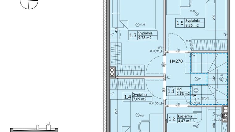 Rzut - Dom na sprzedaż 5 pokoi o powierzchni 72,7 m² - numer 37A w Osiedle Stokrotki etap 4 i 5