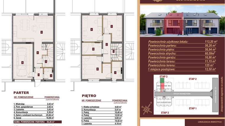 Rzut - Dom na sprzedaż 4 pokoje o powierzchni 113,2 m² - numer 10/2 w Dzielnica Hrabska